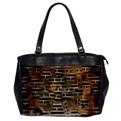 Textures Brown Wood Oversize Office Handbag by anzea