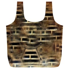 Textures Brown Wood Full Print Recycle Bag (xxl)