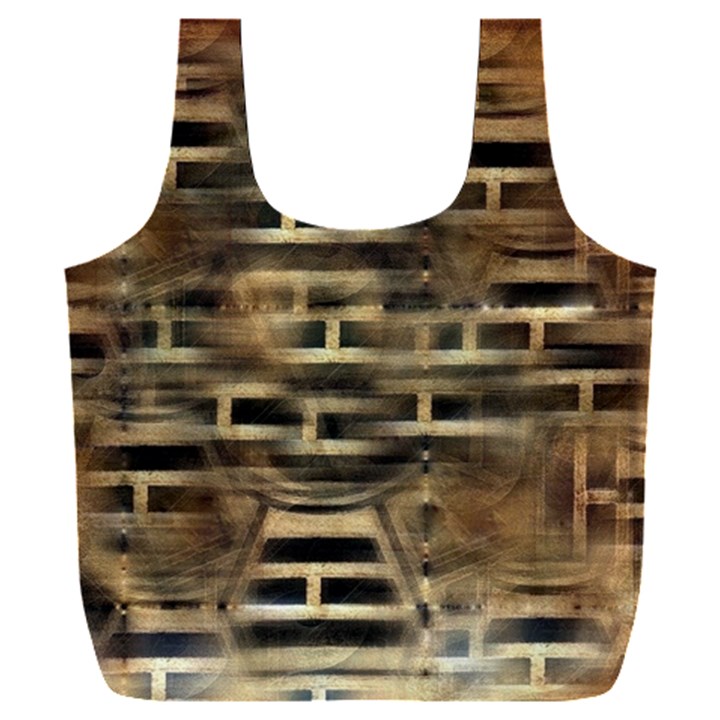 Textures Brown Wood Full Print Recycle Bag (XXL)