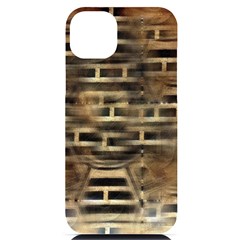 Textures Brown Wood Iphone 14 Plus Black Uv Print Case by anzea