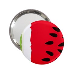 Watermelon Black Green Melon Red 2 25  Handbag Mirrors by Cemarart