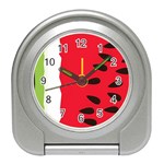 Watermelon Black Green Melon Red Travel Alarm Clock Front