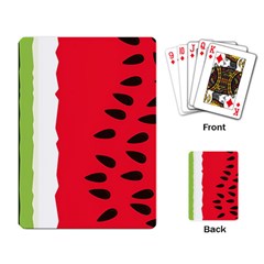 Watermelon Black Green Melon Red Playing Cards Single Design (rectangle)