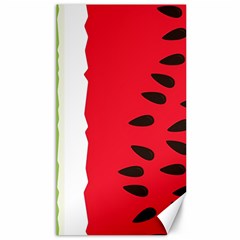 Watermelon Black Green Melon Red Canvas 40  X 72  by Cemarart