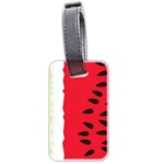 Watermelon Black Green Melon Red Luggage Tag (two sides) Front