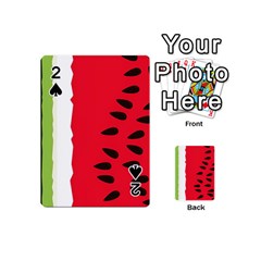 Watermelon Black Green Melon Red Playing Cards 54 Designs (mini)