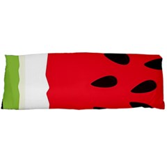 Watermelon Black Green Melon Red Body Pillow Case (dakimakura) by Cemarart