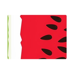 Watermelon Black Green Melon Red Premium Plush Fleece Blanket (mini) by Cemarart