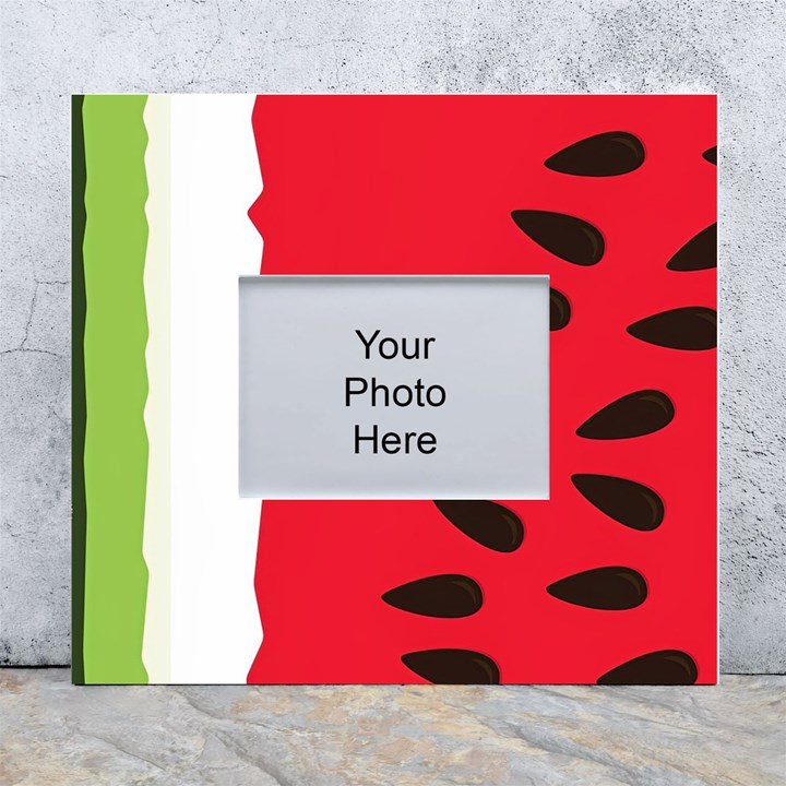 Watermelon Black Green Melon Red White Wall Photo Frame 5  x 7 