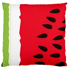 Watermelon Black Green Melon Red 16  Baby Flannel Cushion Case (two Sides) by Cemarart