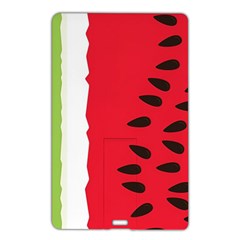 Watermelon Black Green Melon Red Name Card Style Usb Flash Drive by Cemarart