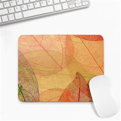 Leaves Patterns Colorful Leaf Pattern Small Mousepad by Cemarart