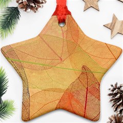 Leaves Patterns Colorful Leaf Pattern Ornament (star)