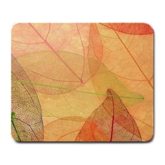 Leaves Patterns Colorful Leaf Pattern Large Mousepad by Cemarart