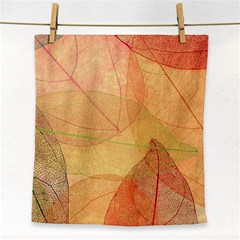 Leaves Patterns Colorful Leaf Pattern Face Towel by Cemarart