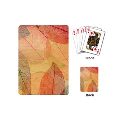 Leaves Patterns Colorful Leaf Pattern Playing Cards Single Design (mini)