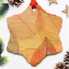 Leaves Patterns Colorful Leaf Pattern Ornament (snowflake)