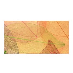 Leaves Patterns Colorful Leaf Pattern Satin Wrap 35  X 70  by Cemarart