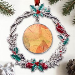 Leaves Patterns Colorful Leaf Pattern Metal X mas Wreath Holly Leaf Ornament