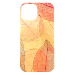 Leaves Patterns Colorful Leaf Pattern Iphone 15 Black Uv Print Pc Hardshell Case by Cemarart