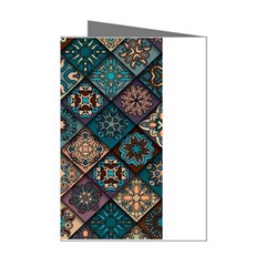 Flower Texture Background Colorful Pattern Mini Greeting Cards (pkg Of 8)