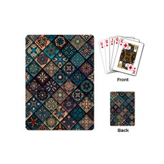 Flower Texture Background Colorful Pattern Playing Cards Single Design (mini)