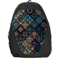 Flower Texture Background Colorful Pattern Backpack Bag by Cemarart