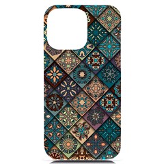 Flower Texture Background Colorful Pattern Iphone 14 Pro Max Black Uv Print Case by Cemarart