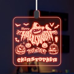 Personalized Happy Halloween Name Any Text LED Acrylic Ornament