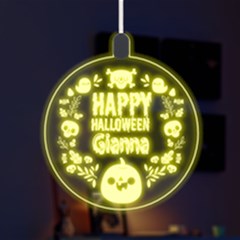 Personalized Happy Halloween Name Any Text LED Acrylic Ornament