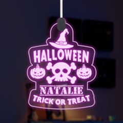 Personalized Happy Halloween Name Any Text LED Acrylic Ornament