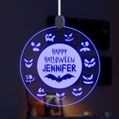 Personalized Happy Halloween Name Any Text LED Acrylic Ornament