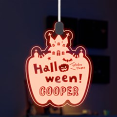 Personalized Happy Halloween Name Any Text LED Acrylic Ornament