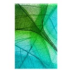 3d Leaves Texture Sheet Blue Green Shower Curtain 48  x 72  (Small)  Curtain(48  X 72 )