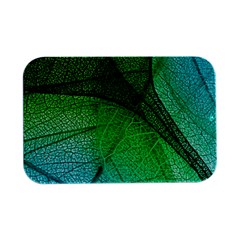 3d Leaves Texture Sheet Blue Green Open Lid Metal Box (silver)   by Cemarart