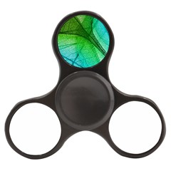 3d Leaves Texture Sheet Blue Green Finger Spinner by Cemarart