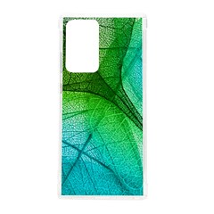 3d Leaves Texture Sheet Blue Green Samsung Galaxy Note 20 Ultra Tpu Uv Case by Cemarart