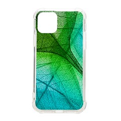 3d Leaves Texture Sheet Blue Green Iphone 11 Pro 5 8 Inch Tpu Uv Print Case by Cemarart