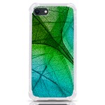 3d Leaves Texture Sheet Blue Green iPhone SE Front