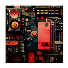 Tech Technology Pattern Tile Coaster by Salmanaz77