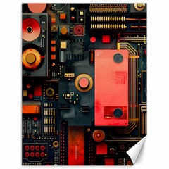 Tech Technology Pattern Canvas 18  X 24  by Salmanaz77