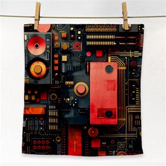 Tech Technology Pattern Face Towel