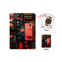 Tech Technology Pattern Playing Cards Single Design (mini)