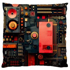 Tech Technology Pattern Standard Premium Plush Fleece Cushion Case (two Sides) by Salmanaz77