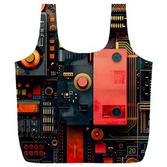 Tech Technology Pattern Full Print Recycle Bag (xxxl) by Salmanaz77