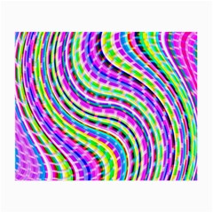 Neon Trippy Swirls Twirls Design Small Glasses Cloth by Salmanaz77