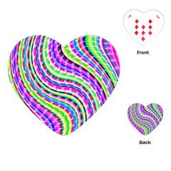 Neon Trippy Swirls Twirls Design Playing Cards Single Design (heart)