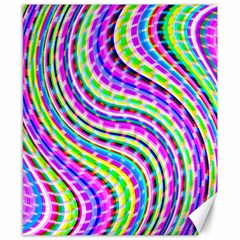 Neon Trippy Swirls Twirls Design Canvas 8  X 10  by Salmanaz77