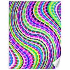 Neon Trippy Swirls Twirls Design Canvas 12  X 16  by Salmanaz77