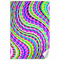 Neon Trippy Swirls Twirls Design Canvas 20  X 30  by Salmanaz77